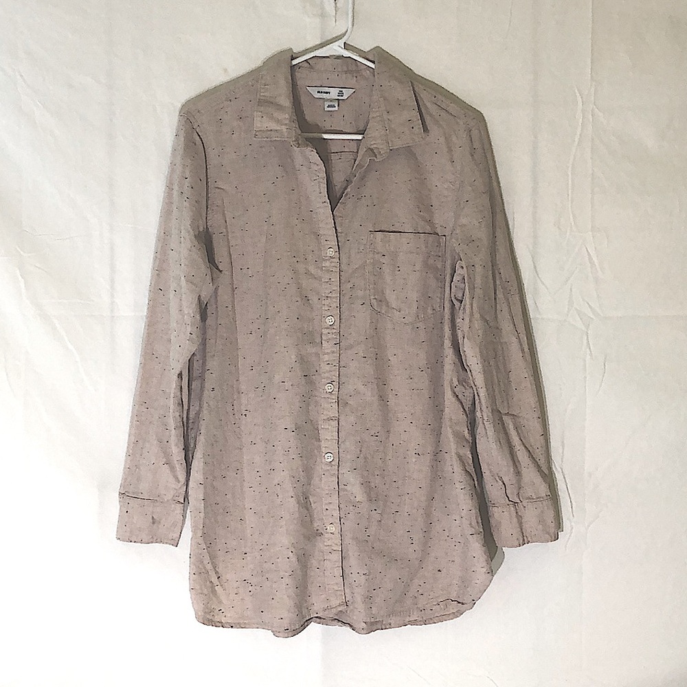Taupe Speckled Tunic Shirt